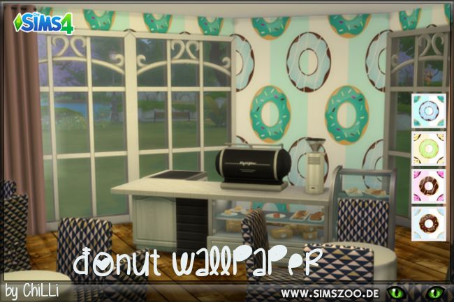 Sims 4 Donut Wallpaper at ChiLLis Sims