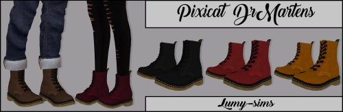 Sims 4 Pixicat DrMartens boots conversion at Lumy Sims