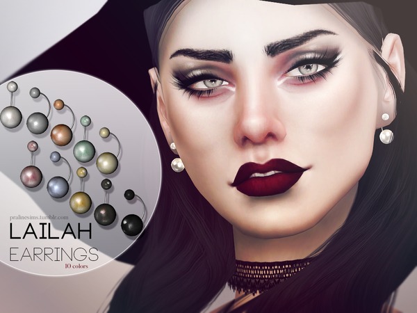 Sims 4 Lailah Earrings by Pralinesims at TSR