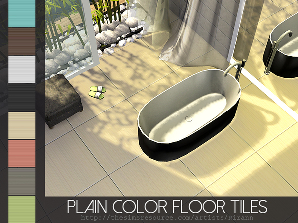 Sims 4 Plain Color Tiles Set by Rirann at TSR