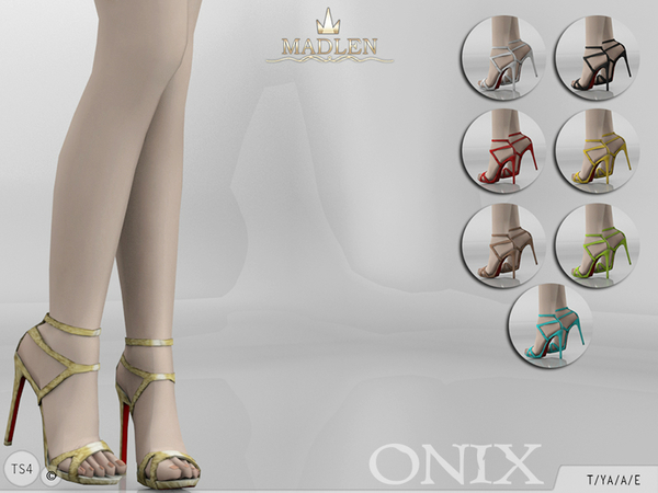 Sims 4 Madlen Onix Shoes by MJ95 at TSR