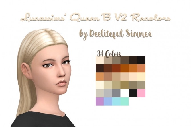 Sims 4 LucasSimss Queen B V2 recolors at Deeliteful Simmer
