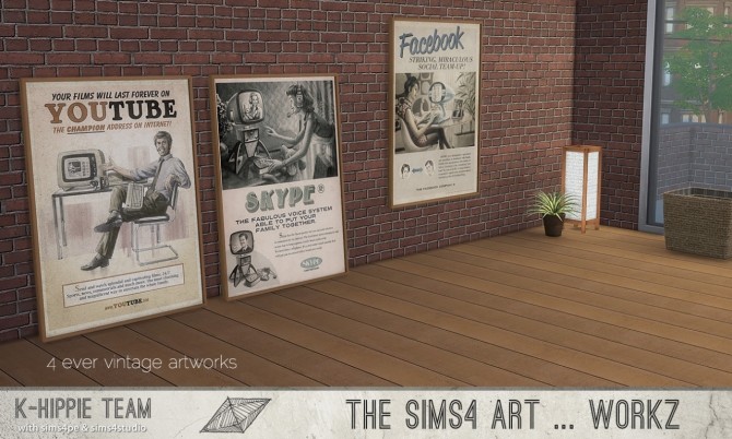 Sims 4 4 Ever Vintage Artworks set 1 at K hippie