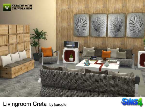 Sims 4 Livingroom Creta by kardofe at TSR