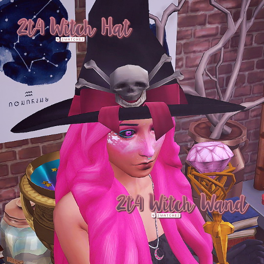 Sims 4 Hat and wand conversions at Grilled Cheese Aspiration