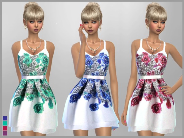 Sims 4 Rachel Dress by SweetDreamsZzzzz at TSR