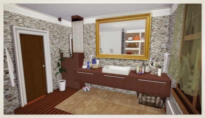 Sims 4 Organic Modern Bathroom at Dinha Gamer