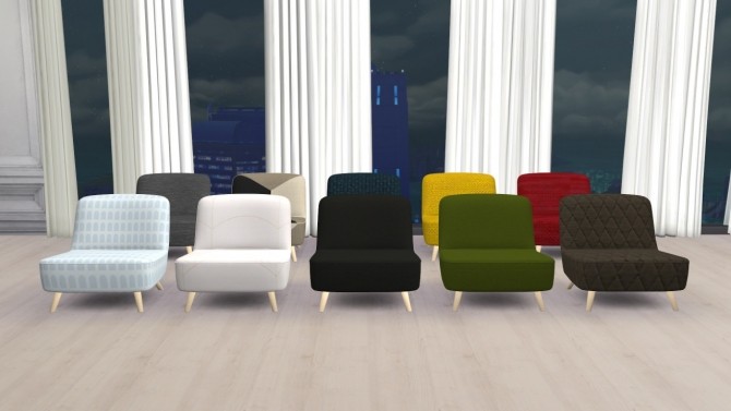 Sims 4 Cocktail Chair (Pay) + Smoke Chandelier (Free) at Meinkatz Creations
