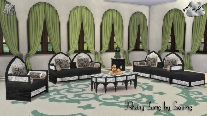 Sims 4 Maroc livingroom by Souris at Khany Sims