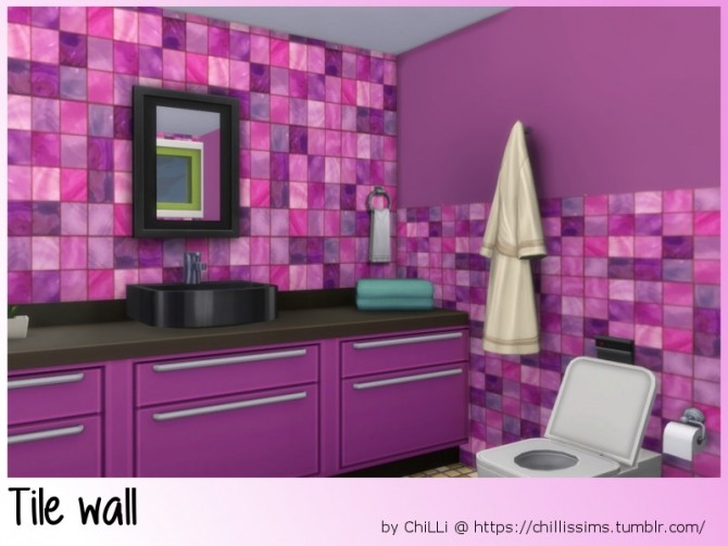 Sims 4 Tile Wall at ChiLLis Sims