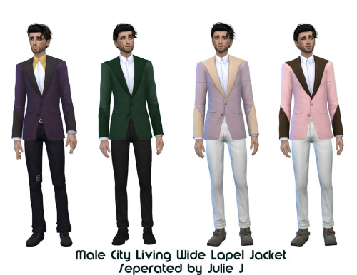 Sims 4 City Living Male Wide Lapel Jacket Seperated at Julietoon – Julie J