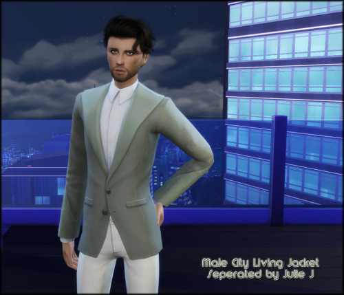 Sims 4 City Living Male Wide Lapel Jacket Seperated at Julietoon – Julie J