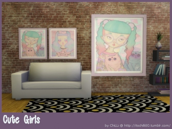 Sims 4 Cute Girl prints at ChiLLis Sims