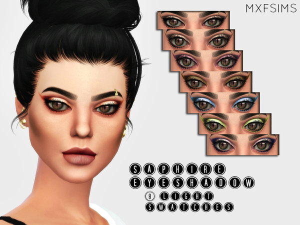 Sims 4 Saphire Eyeshadow by mxfsims at TSR