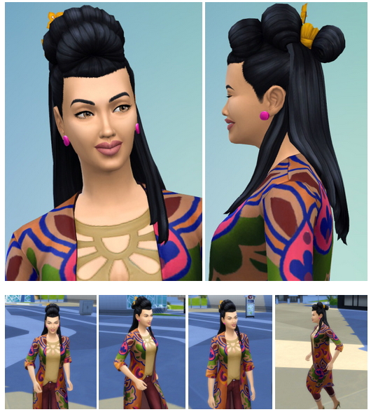 Sims 4 Japanese Bun Long Hair at Birksches Sims Blog