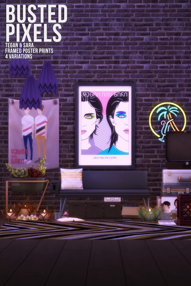 Tegan & Sara Framed Poster Prints at Busted Pixels » Sims 4 Updates