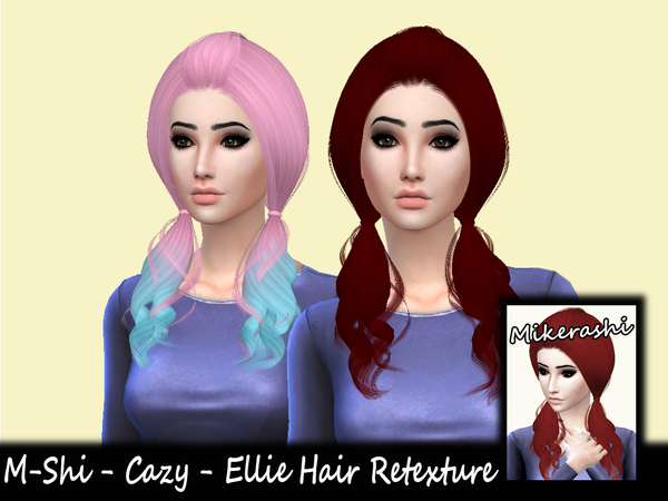 Sims 4 M Shi Cazy Ellie Hair Retexture at TSR