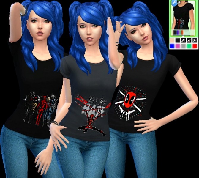Sims 4 Deadpool Shirts at Aurimon