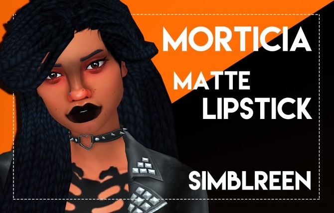 Sims 4 Morticia Matte Lipstick Simblreen Treat by Weepingsimmer at SimsWorkshop