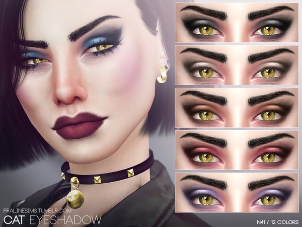 Sims 4 Cat Eyeshadow N41 by Pralinesims at TSR