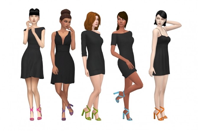 Sims 4 Madlens Margareth shoes recolors at Deeliteful Simmer