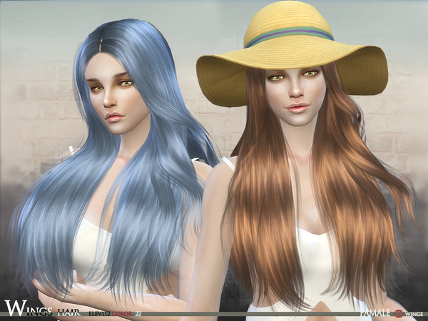 Sims 4 ELEV112 F hair by WingsSims at TSR
