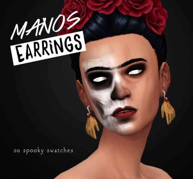 Sims 4 Manos Earrings at Femmeonamissionsims