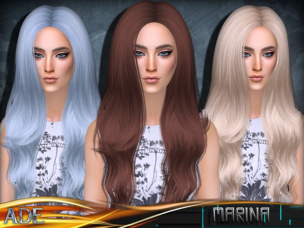 Sims 4 Marina hair by Ade Darma at TSR