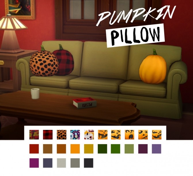Sims 4 Pumpkin Pillow & Spooky Victorian Home at Femmeonamissionsims