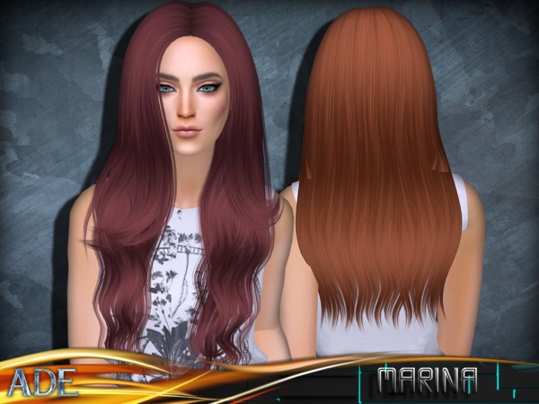Sims 4 Marina hair by Ade Darma at TSR