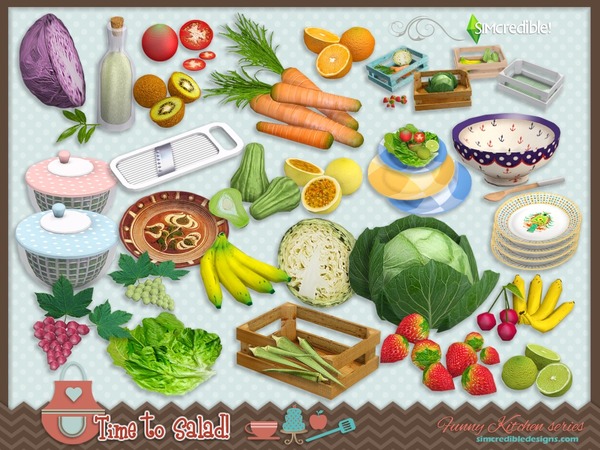 Sims 4 Funny kitchen series Time to salad by SIMcredible at TSR