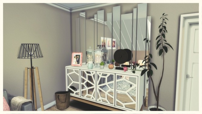 Sims 4 Gray & Pink Living Room at Dinha Gamer