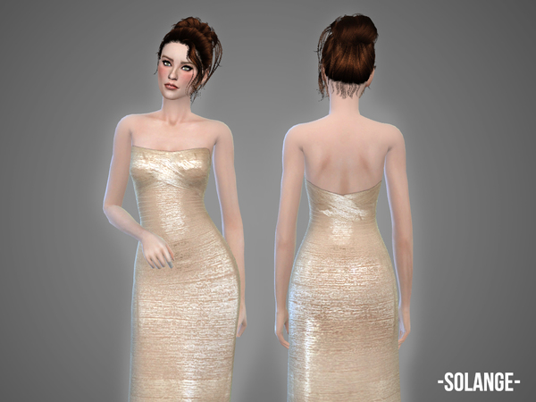 Sims 4 Solange gown by April at TSR