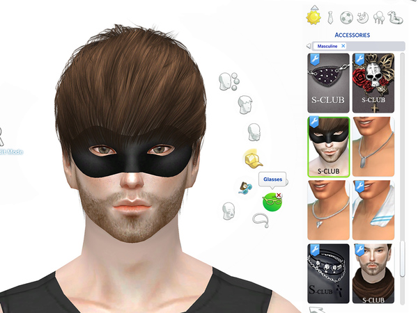 Sims 4 Mask N2 by S Club MK at TSR