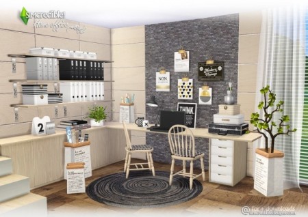 SIMcredible! Designs 4 - Home Office Set - Sims 4 compilation