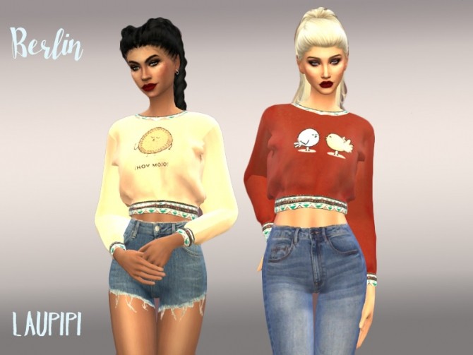 Sims 4 Berlin & Munich jumper and jeans at Laupipi