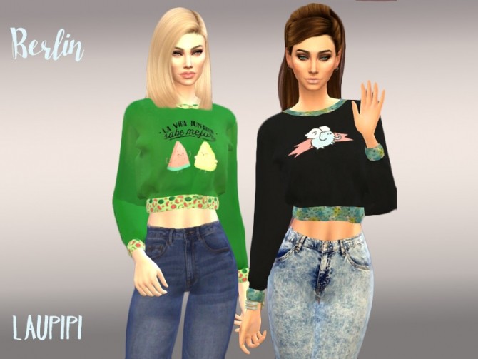 Sims 4 Berlin & Munich jumper and jeans at Laupipi