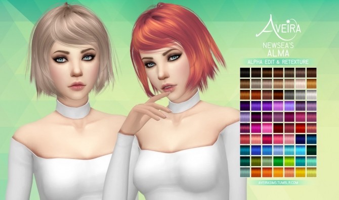 Sims 4 Newsea’s Alma Alpha Edit & Retexture at Aveira Sims 4