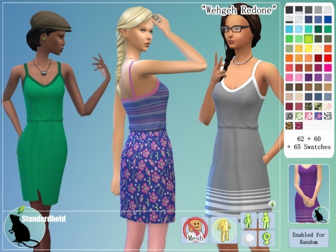 Sims 4 Makeover of Wehgeh dress by Standardheld at SimsWorkshop