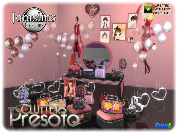 Sims 4 Presoto clutters set by jomsims at TSR