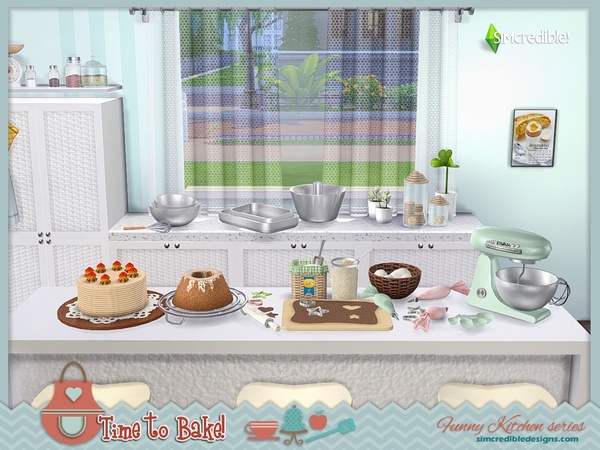 Sims 4 Funny kitchen series Time to bake by SIMcredible at TSR