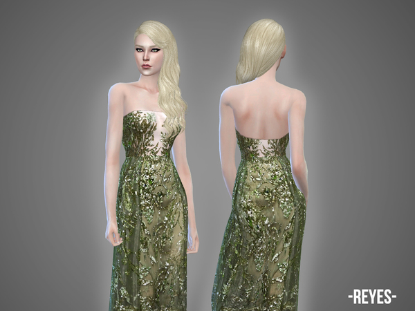 Sims 4 Reyes gown by April at TSR