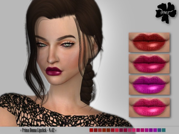 Sims 4 IMF Prima Donna Lipstick N.42 by IzzieMcFire at TSR