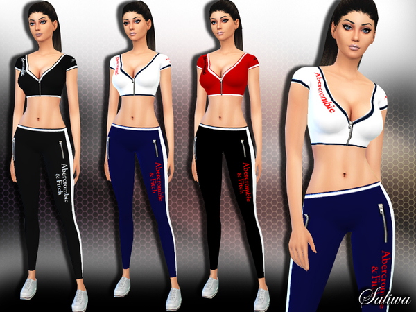 Sims 4 AF Fitness Outfit by Saliwa at TSR
