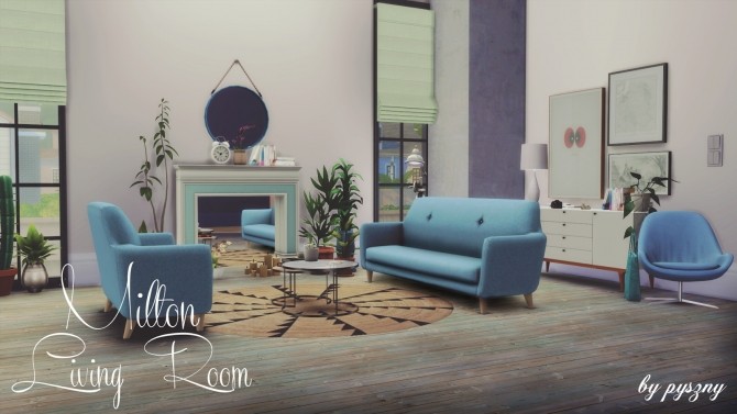 Sims 4 Milton Livingroom at Pyszny Design