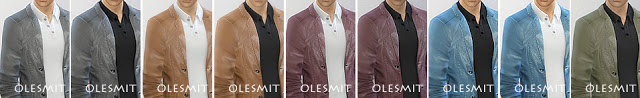 Sims 4 Male leather blazer at OleSims