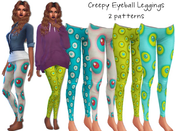Sims 4 Creepy Eyeball Leggings by Starz at TSR