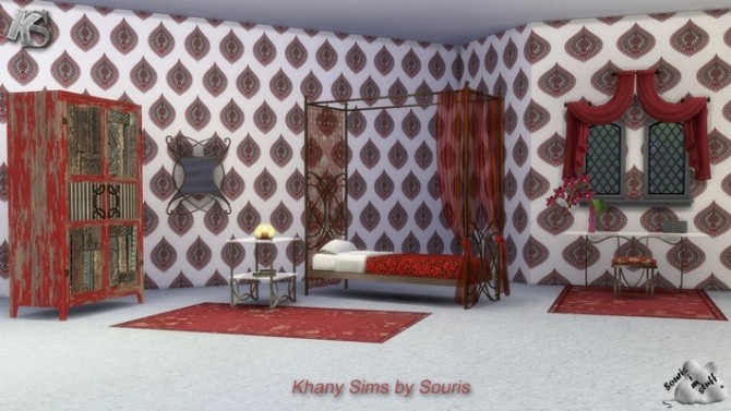 Sims 4 JAIPUR bedroom by Souris at Khany Sims
