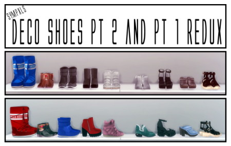 Deco Shoes Pt 2 by Sympxls at SimsWorkshop » Sims 4 Updates