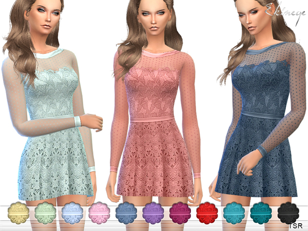 Sims 4 Butterfly Dress by ekinege at TSR